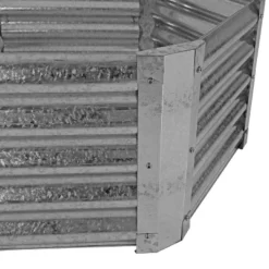 Sunnydaze Decor Sunnydaze Outdoor Lawn And Garden Galvanized Steel Hexagon Raised Vegetable Garden Or Flower Bed Planter Kit - 22" - Silver -Sunnydaze Decor GUEST 028e8c9c dd1f 4a3b 9505 2b06b7b7b420