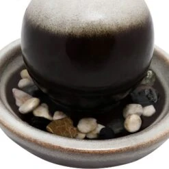 Sunnydaze Decor Sunnydaze Indoor Home Office Tabletop Modern Orb Smooth Glazed Ceramic Water Fountain Feature - 7" - Dark Brown 9 Sunnydaze Decor Sunnydaze Indoor Home Office Tabletop Modern Orb Smooth Glazed Ceramic Water Fountain Feature - 7" - Dark Brown -Sunnydaze Decor GUEST 02991cff 686e 4cac 8940 cf502d020873