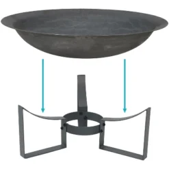 Sunnydaze Decor Sunnydaze Outdoor Camping Or Backyard Cast Iron With Heat Resistant Finish Modern Round Fire Pit Bowl With Stand - 23" - Bronze -Sunnydaze Decor GUEST 0347f6c0 0f50 41a5 801e 266a6590e30d