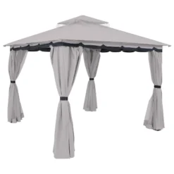 Sunnydaze Decor Sunnydaze Soft Top Rectangle Patio Gazebo With Screens And Privacy Walls For Backyard, Garden Or Deck -Sunnydaze Decor GUEST 0491a1ff aaa4 4720 973a 58f1708a1fc0