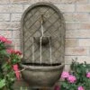 Sunnydaze Decor Sunnydaze 26"H Solar-Powered With Battery Pack Polystone Messina Outdoor Wall-Mount Water Fountain -Sunnydaze Decor GUEST 04cac85a 0db9 4f6a ae58 a336bec0541c 2