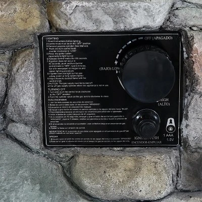 Sunnydaze Decor Sunnydaze Outdoor Cast Rock Design Propane Gas Fire Pit Column For Outside Patio & Deck With Lava Rocks, Waterproof Cover And Steel Burner - 30" 4 Sunnydaze Decor Sunnydaze Outdoor Cast Rock Design Propane Gas Fire Pit Column For Outside Patio & Deck With Lava Rocks, Waterproof Cover And Steel Burner - 30" - Image 3