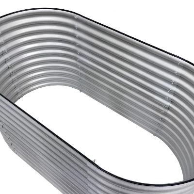 Sunnydaze Decor Sunnydaze Large Oval Steel Raised Garden Bed - Stand-Up Height - 62.5" W X 32" H 7 Sunnydaze Decor Sunnydaze Large Oval Steel Raised Garden Bed - Stand-Up Height - 62.5" W X 32" H - Image 5