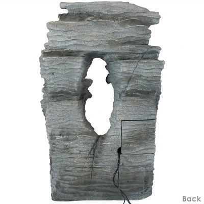 Sunnydaze Decor Sunnydaze 39"H Electric Polyresin And Fiberglass Dual Cascading Falls Outdoor Water Fountain With LED Lights 7 Sunnydaze Decor Sunnydaze 39"H Electric Polyresin And Fiberglass Dual Cascading Falls Outdoor Water Fountain With LED Lights - Image 5