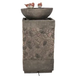 Sunnydaze Decor Sunnydaze 25"H Electric Polyresin Three Bathing Birds Outdoor Water Fountain With LED Light -Sunnydaze Decor GUEST 07082d5f 7f56 4f77 ac2e fd92cee2d6dd