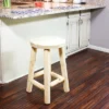 Sunnydaze Decor Sunnydaze Unfinished Wood Round Top Counter-Height Stool - Fir Wood - 24" -Sunnydaze Decor GUEST 076e4ab4 7fd8 406d 8a96 58ea638d9a1a