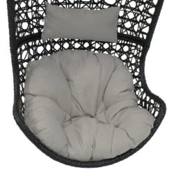 Sunnydaze Decor Sunnydaze Outdoor Resin Wicker Patio Cordelia Hanging Basket Egg Chair Swing With Cushion And Headrest - 2pc -Sunnydaze Decor GUEST 08c1f4aa 8399 445d bf31 dc18b011f4cc