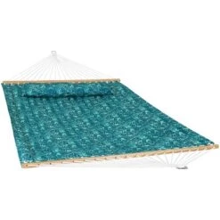 Sunnydaze Decor Sunnydaze 2-Person Quilted Printed Fabric Spreader Bar Hammock/Pillow With S Hooks And Hanging Chains - 450 Lb Weight Capacity -Sunnydaze Decor GUEST 08e11342 50a7 4cb7 be85 ed8caf5c7386