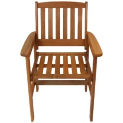 Sunnydaze Decor Sunnydaze Outdoor Meranti Wood With Teak Oil Finish Patio Table And Chairs Conversation Set - Brown - 3pc -Sunnydaze Decor GUEST 09409ee2 25dd 4cff 8228 ce9b6b59d65e