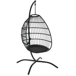 Sunnydaze Decor Sunnydaze Outdoor Resin Wicker Patio Delaney Hanging Basket Egg Chair With Cushions, Headrest, And Steel Stand Set - Gray - 3pc 14 Sunnydaze Decor Sunnydaze Outdoor Resin Wicker Patio Delaney Hanging Basket Egg Chair With Cushions, Headrest, And Steel Stand Set - Gray - 3pc -Sunnydaze Decor GUEST 0a061c05 30e4 4c31 aeb9 a04c38d7d6d3