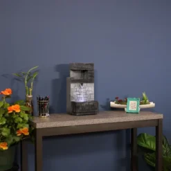 Sunnydaze Decor Sunnydaze Indoor Home Office Polyresin Modern Tiered Brick Wall Tabletop Water Fountain With LED Light - 13" 19 Sunnydaze Decor Sunnydaze Indoor Home Office Polyresin Modern Tiered Brick Wall Tabletop Water Fountain With LED Light - 13" -Sunnydaze Decor GUEST 0b79dc22 898b 4bce a783 c49e3d065a41