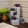 Sunnydaze Decor Sunnydaze Outdoor Polyresin Solar Powered Aged Tiered Vessels Water Fountain With Battery Backup - 29" -Sunnydaze Decor GUEST 0cd467e3 3e97 48a2 907e 991464c7bfd1