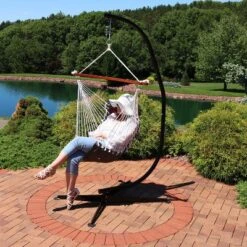 Sunnydaze Decor Sunnydaze Large Tufted Victorian Hammock Chair Swing With C-Stand - 300 Lb Weight Capacity 15 Sunnydaze Decor Sunnydaze Large Tufted Victorian Hammock Chair Swing With C-Stand - 300 Lb Weight Capacity -Sunnydaze Decor GUEST 0cfd4696 3e6a 46b3 9e8e b93d23325638