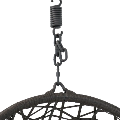 Sunnydaze Decor Sunnydaze Outdoor Resin Wicker Patio Caroline Lounge Hanging Basket Egg Chair With Cushions - 2pc 4 Sunnydaze Decor Sunnydaze Outdoor Resin Wicker Patio Caroline Lounge Hanging Basket Egg Chair With Cushions - 2pc - Image 2