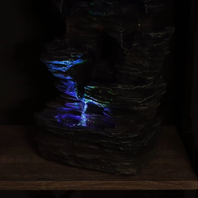 Sunnydaze Decor Sunnydaze Indoor Decorative Five Stream Rock Cavern Tabletop Water Fountain With Multi-Colored LED Lights - 13" 9 Sunnydaze Decor Sunnydaze Indoor Decorative Five Stream Rock Cavern Tabletop Water Fountain With Multi-Colored LED Lights - 13" - Image 7