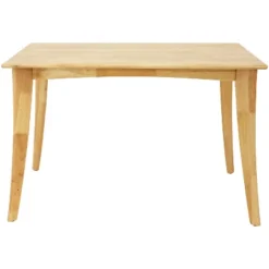 Sunnydaze Decor Sunnydaze Indoor 4-Foot Solid Rubberwood Rectangular Dining Table - Natural -Sunnydaze Decor GUEST 117d7f77 cae3 4ec7 b996 0c33e9ab6b84