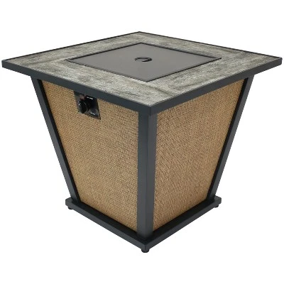Sunnydaze Decor Sunnydaze Reykir Modern Smokeless Metal Outdoor Fire Pit With Tile Tabletop And Rafa Fabric Sides - 24" H 8 Sunnydaze Decor Sunnydaze Reykir Modern Smokeless Metal Outdoor Fire Pit With Tile Tabletop And Rafa Fabric Sides - 24" H - Image 6