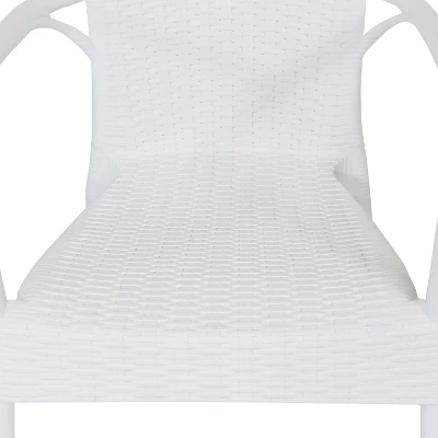 Sunnydaze Decor Sunnydaze Faux Wood Design Plastic All-Weather Commercial-Grade Segesta Indoor/Outdoor Patio Dining Chair 4 Sunnydaze Decor Sunnydaze Faux Wood Design Plastic All-Weather Commercial-Grade Segesta Indoor/Outdoor Patio Dining Chair - Image 2