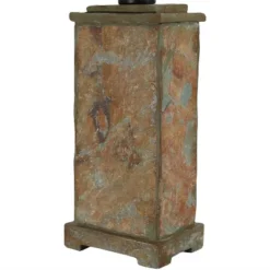 Sunnydaze Decor Sunnydaze Contemporary Natural Slate And Fabric Cream Shade Indoor/Outdoor Weather-Resistant Table Lamp -Sunnydaze Decor GUEST 15cec5cd 29fe 4479 a023 2602a119fb51