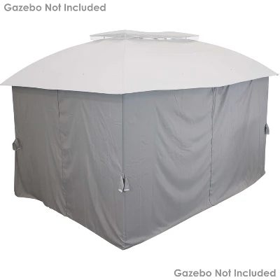 Sunnydaze Decor Sunnydaze Gazebo 4-Piece Polyester Sidewall Set For 10' X 13' Soft Top Rectangle Patio Gazebo - 125" W X 77" H 7 Sunnydaze Decor Sunnydaze Gazebo 4-Piece Polyester Sidewall Set For 10' X 13' Soft Top Rectangle Patio Gazebo - 125" W X 77" H - Image 5