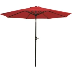 Sunnydaze Decor Sunnydaze Outdoor Aluminum Patio Table Umbrella With Polyester Canopy And Push Button Tilt And Crank - 9' -Sunnydaze Decor GUEST 18b32dd1 a35f 4a08 87d4 45c585cae9ee