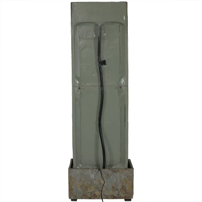 Sunnydaze Decor Sunnydaze 48"H Electric Natural Slate And Copper Accents Descending Staircase Outdoor Water Fountain With LED Light 7 Sunnydaze Decor Sunnydaze 48"H Electric Natural Slate And Copper Accents Descending Staircase Outdoor Water Fountain With LED Light - Image 5