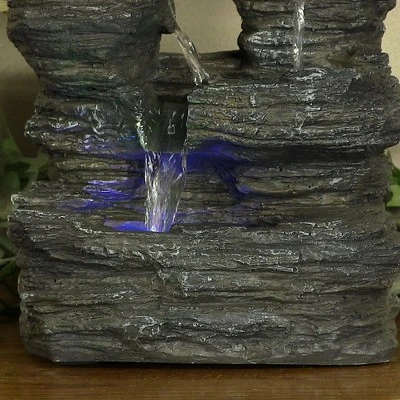 Sunnydaze Decor Sunnydaze Indoor Decorative Five Stream Rock Cavern Tabletop Water Fountain With Multi-Colored LED Lights - 13" 11 Sunnydaze Decor Sunnydaze Indoor Decorative Five Stream Rock Cavern Tabletop Water Fountain With Multi-Colored LED Lights - 13" - Image 9