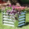 Sunnydaze Decor Sunnydaze Outdoor Lawn And Garden Galvanized Steel Square Raised Vegetable Garden Or Flower Bed Planter Kit - 22" - Silver -Sunnydaze Decor GUEST 1cdd2da4 9a37 4a38 914f 1a4861b28a26