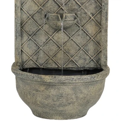 Sunnydaze Decor Sunnydaze 26"H Solar Polystone Messina Outdoor Wall-Mount Water Fountain 6 Sunnydaze Decor Sunnydaze 26"H Solar Polystone Messina Outdoor Wall-Mount Water Fountain - Image 4