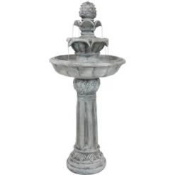 Sunnydaze Decor Sunnydaze Outdoor Solar Powered Ornate Elegance Tiered Water Fountain With Battery Backup And LED Light - 41" -Sunnydaze Decor GUEST 1d6014eb dbd7 40bf b3e5 177f49e87d57