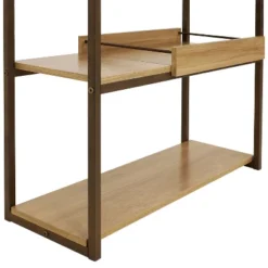 Sunnydaze Decor Sunnydaze Industrial-Style, 3-Shelf Sofa Table With Removable Serving Tray - Brown - 28.25 In -Sunnydaze Decor GUEST 1dee8a58 c0c5 4022 879a b0b0d33aa680