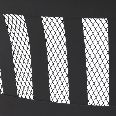 Sunnydaze Decor Sunnydaze 25" Outdoor Steel Mesh Stripe Cutout Fire Pit Set With Spark Screen And Poker Lifting Tool 4 Sunnydaze Decor Sunnydaze 25" Outdoor Steel Mesh Stripe Cutout Fire Pit Set With Spark Screen And Poker Lifting Tool - Image 2