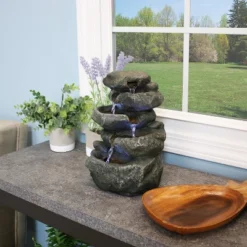 Sunnydaze Decor Sunnydaze Indoor Home Decorative Relaxing Stacked Rocks Tabletop Water Fountain With LED Lights - 10" 16 Sunnydaze Decor Sunnydaze Indoor Home Decorative Relaxing Stacked Rocks Tabletop Water Fountain With LED Lights - 10" -Sunnydaze Decor GUEST 208a607d 9566 4210 bc41 89f62179fe0e