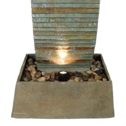 Sunnydaze Decor Sunnydaze 49"H Electric Spiraling Slate Outdoor Water Fountain With LED Lights 17 Sunnydaze Decor Sunnydaze 49"H Electric Spiraling Slate Outdoor Water Fountain With LED Lights -Sunnydaze Decor GUEST 214981ad 9adf 4894 8199 5bed44ce5ca6