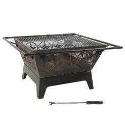 Sunnydaze Decor Sunnydaze Outdoor Camping Or Backyard Steel Northern Galaxy Fire Pit With Cooking Grill Grate, Spark Screen, And Log Poker - 32" 21 Sunnydaze Decor Sunnydaze Outdoor Camping Or Backyard Steel Northern Galaxy Fire Pit With Cooking Grill Grate, Spark Screen, And Log Poker - 32" -Sunnydaze Decor GUEST 2182fa59 91d8 4c9e 9ff3 a7f2305b2c90