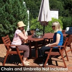 Sunnydaze Decor Sunnydaze Outdoor Meranti Wood With Teak Oil Finish Family Rectangular Patio Dining Table - 6' - Brown -Sunnydaze Decor GUEST 22c77125 639d 4489 ae07 8881ce3073cc