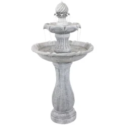 Sunnydaze Decor Sunnydaze 45" H Outdoor Arcade 2-Tier Solar Water Fountain With Battery Backup And LED Light 24 Sunnydaze Decor Sunnydaze 45" H Outdoor Arcade 2-Tier Solar Water Fountain With Battery Backup And LED Light -Sunnydaze Decor GUEST 22ffd3e5 afe5 4355 884a 77c720ec138e