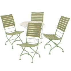 Sunnydaze Decor Sunnydaze Indoor/Outdoor Shabby Chic Cafe Chestnut Wood Folding Bistro Table And Chairs - 5pc 18 Sunnydaze Decor Sunnydaze Indoor/Outdoor Shabby Chic Cafe Chestnut Wood Folding Bistro Table And Chairs - 5pc -Sunnydaze Decor GUEST 23cc649d f342 420b ad4b f00ed8f2998c