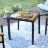 Sunnydaze Decor Sunnydaze Outdoor Acacia Wood And Faux Wicker Resin Patio Dining Table - 31.5" - Brown And Black -Sunnydaze Decor GUEST 27ae2d1f fe41 434a b23f f5cc11ece3d6