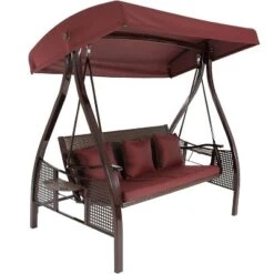 Sunnydaze Decor Sunnydaze Outdoor Deluxe 3-Person Patio Swing With Tilting Canopy Shade, Cushions And Side Tables 18 Sunnydaze Decor Sunnydaze Outdoor Deluxe 3-Person Patio Swing With Tilting Canopy Shade, Cushions And Side Tables -Sunnydaze Decor GUEST 285b3994 fa8e 4280 adae 0c416cbb57a6