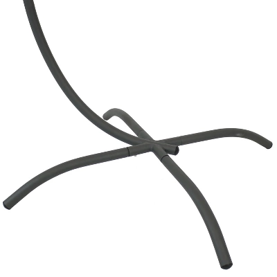 Sunnydaze Decor Sunnydaze Durable Steel Egg Chair Stand With Curved Leg Base, Hardware, And Powder-Coated Finish - 78" H - Gray 4 Sunnydaze Decor Sunnydaze Durable Steel Egg Chair Stand With Curved Leg Base, Hardware, And Powder-Coated Finish - 78" H - Gray - Image 2