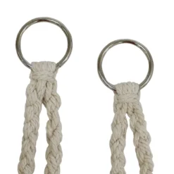 Sunnydaze Decor Sunnydaze Indoor/Outdoor Cotton Rope Hammock Chair Bohemian Macrame Hanging Netted Swing With Mounting Hardware, Seat Cushion, And Tassels -Sunnydaze Decor GUEST 2a99b249 0e68 4372 92a8 937e88d00cd4