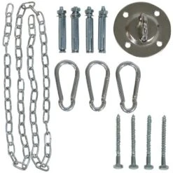 Sunnydaze Decor Sunnydaze Outdoor 1-Person Single Olefin Audrey Hammock Hanging Chair With Bamboo Armrest And Black Steel Stand - Red -Sunnydaze Decor GUEST 2acc927a 93da 439b 8d90 dbbbed7b0977