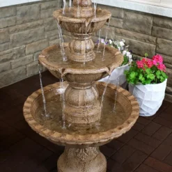 Sunnydaze Decor Sunnydaze 52"H Electric Fiberglass And Resin 4-Tier Pineapple Top Outdoor Water Fountain -Sunnydaze Decor GUEST 2bec93f0 d3f5 4bfe 98ca 554299b4bf19