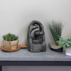 Sunnydaze Decor Sunnydaze Indoor Home Office Decorative Resin Cavernous Rock Tiers Tabletop Water Fountain Feature - 12" 15 Sunnydaze Decor Sunnydaze Indoor Home Office Decorative Resin Cavernous Rock Tiers Tabletop Water Fountain Feature - 12" -Sunnydaze Decor GUEST 2c0e9819 2173 4f77 a00b ab15f0ab8409