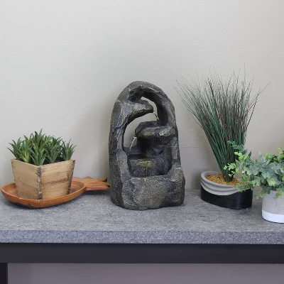 Sunnydaze Decor Sunnydaze Indoor Home Office Decorative Resin Cavernous Rock Tiers Tabletop Water Fountain Feature - 12" 9 Sunnydaze Decor Sunnydaze Indoor Home Office Decorative Resin Cavernous Rock Tiers Tabletop Water Fountain Feature - 12" - Image 7