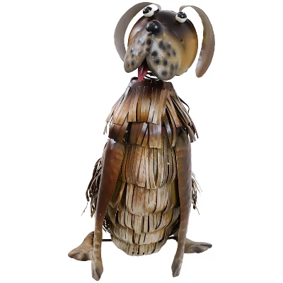 Sunnydaze Decor Sunnydaze Sitting Dog Rustic Metal Outdoor Yard Art Garden Statue - 14.5” - Brown 7 Sunnydaze Decor Sunnydaze Sitting Dog Rustic Metal Outdoor Yard Art Garden Statue - 14.5” - Brown - Image 5