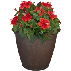Sunnydaze Decor Sunnydaze Indoor/Outdoor Patio, Garden, Or Porch Weather-Resistant Double-Walled Anjelica Flower Pot Planter - 24" -Sunnydaze Decor GUEST 2cf7c3d8 53e1 4605 9064 0230ce58ab15