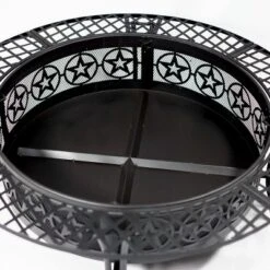 Sunnydaze Decor Sunnydaze Outdoor Camping Or Backyard Steel Round Four Star Fire Pit Table With Spark Screen - 40" - Black 17 Sunnydaze Decor Sunnydaze Outdoor Camping Or Backyard Steel Round Four Star Fire Pit Table With Spark Screen - 40" - Black -Sunnydaze Decor GUEST 2dfb8587 ab12 4784 9a4d f851633e6ee4