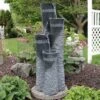 Sunnydaze Decor Sunnydaze 41"H Electric Polystone 4-Tier Staggered Pillars Outdoor Water Fountain With LED Lights -Sunnydaze Decor GUEST 2e775f76 302a 462f aeb6 d1ed27e79d5c